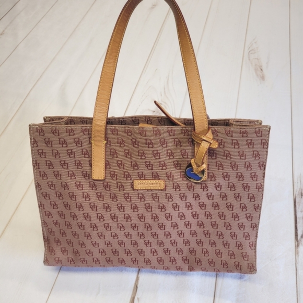 Dooney & Bourke Tan and Brown Signature Tote